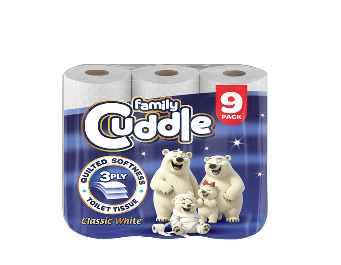 FAMILY CUDDLE 3PLY 9 PACK CLASSIC TOILET TISSUE