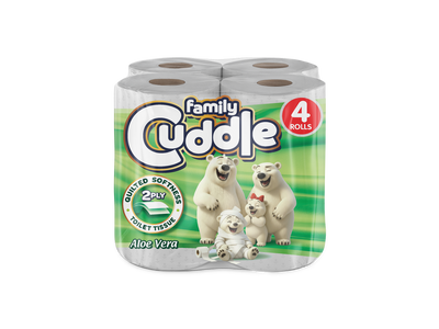 FAMILY CUDDLE 2PLY 4 PACK ALOEVERA TOILET TISSUE