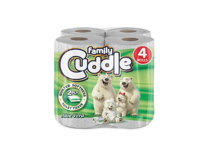 FAMILY CUDDLE 2PLY 4 PACK ALOEVERA TOILET TISSUE