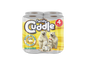 Family Cuddle 2-Ply Lemon toilet tissue 4 pack — fresh-scent fragranced retail toilet roll, buy bulk online UK
