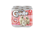 Family Cuddle 2-Ply Pink toilet tissue 4 pack — fragranced retail toilet roll, buy bulk online UK
