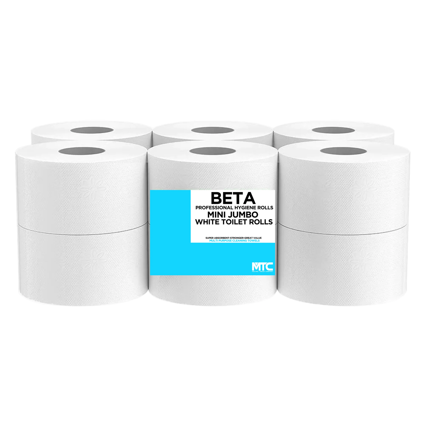 Mini Jumbo Pure White toilet roll 150m 76mm core 1x12 pack — Tork M-series compatible washroom dispenser roll, buy online UK
