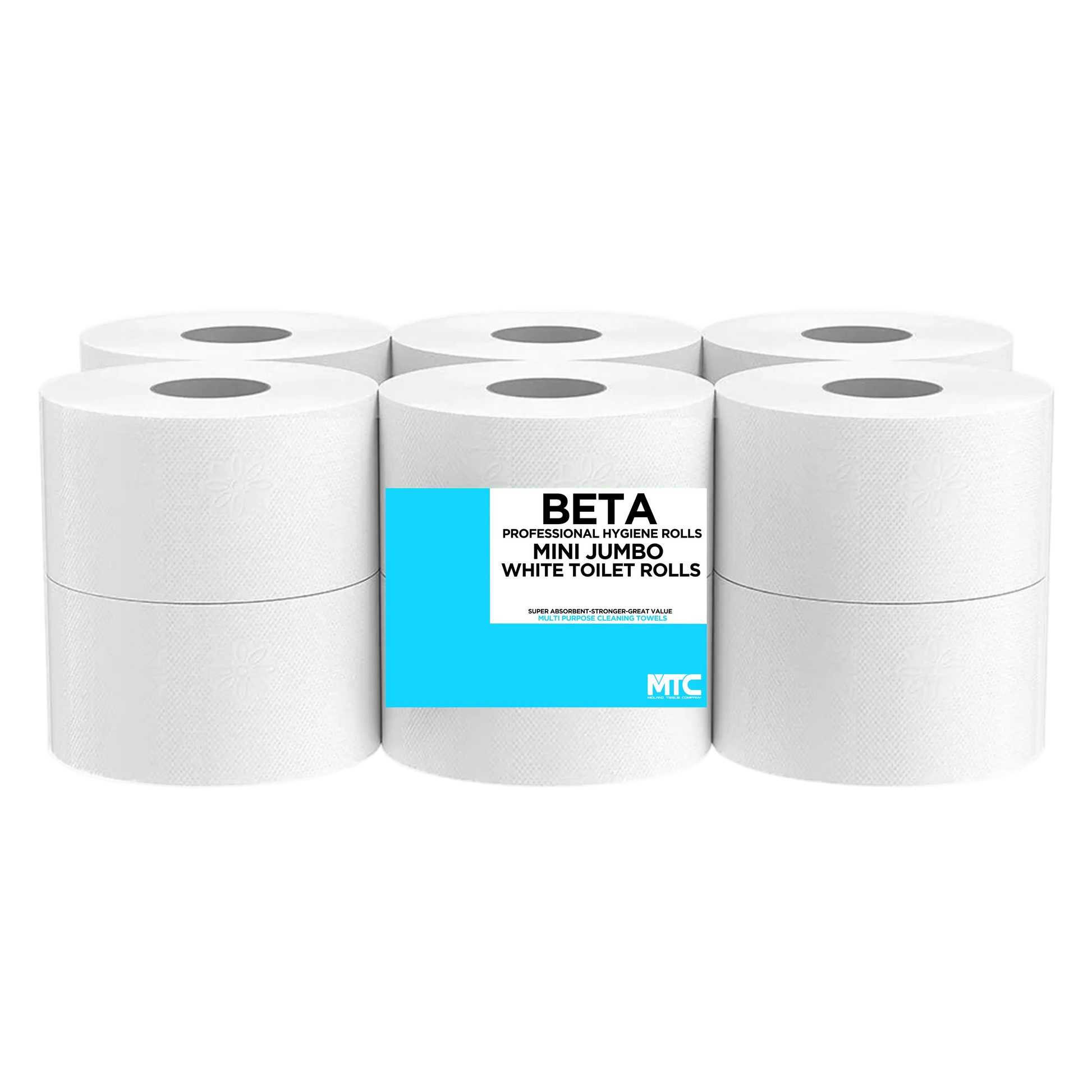 Mini Jumbo Pure White toilet roll 150m 76mm core 1x12 pack — Tork M-series compatible washroom dispenser roll, buy online UK